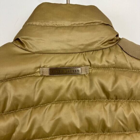Vintage Ralph Lauren Women’s 4 Gold Duck Down Feather Filled Puffer Jacket Coat - Picture 4 of 16